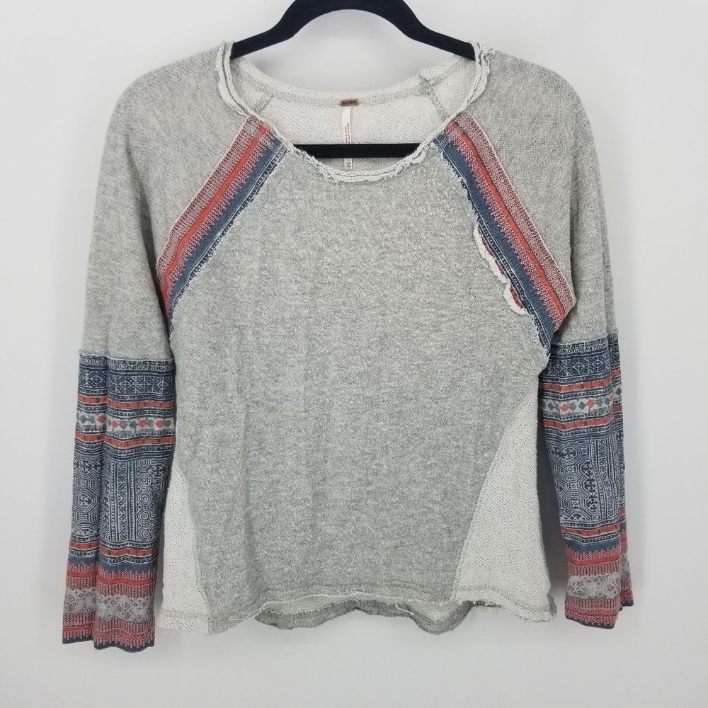 Free People Long sleeve Coastel Boho Top XS